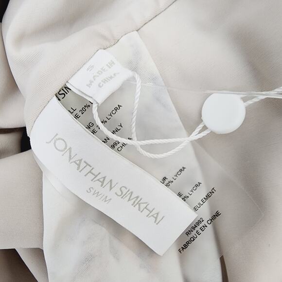 NEW Jonathan Simkhai Ingrid Gathered Floral Deep V-Neck One Piece Swimsuit - Picture 9 of 11